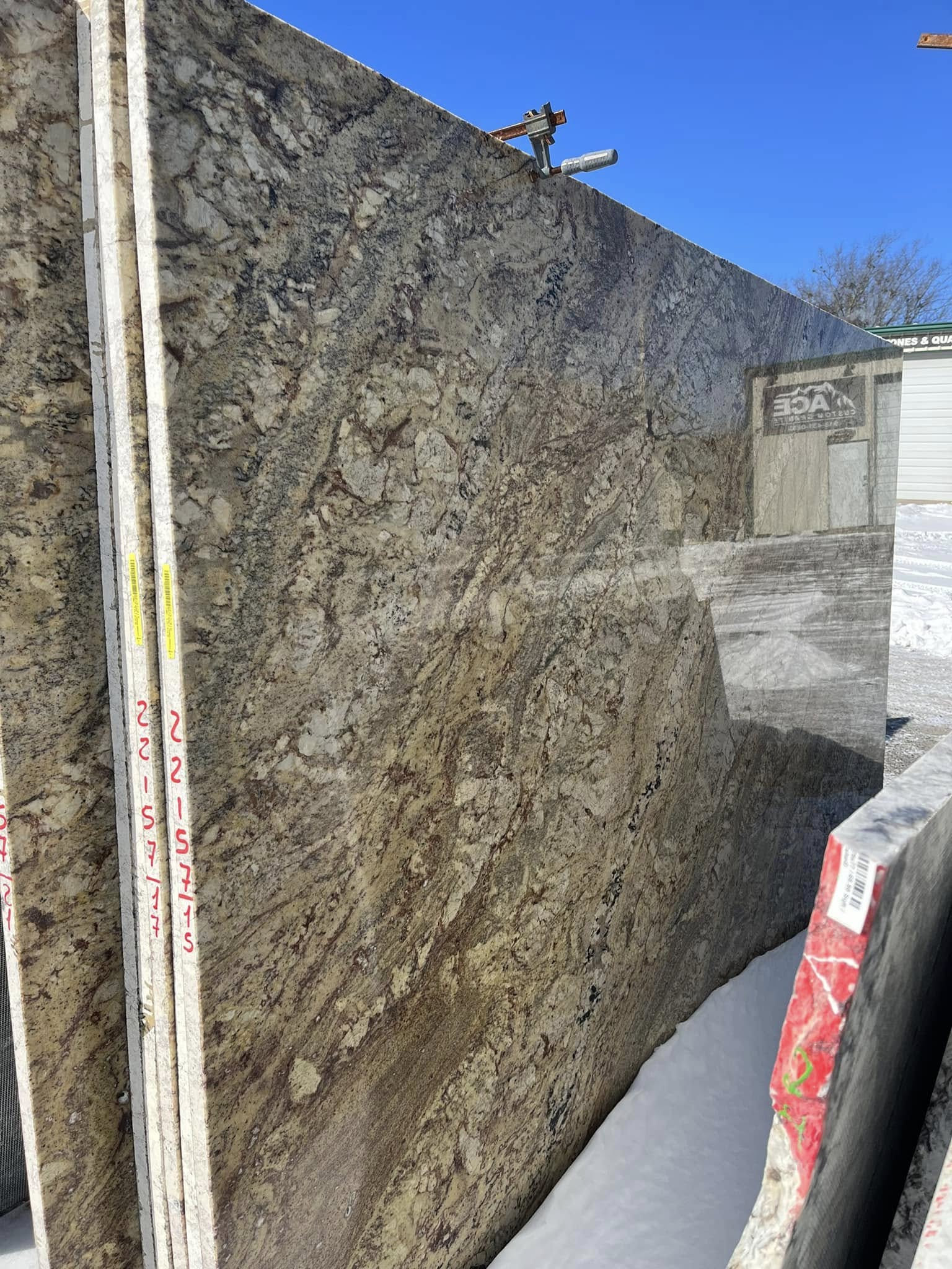 brown quartzite slab