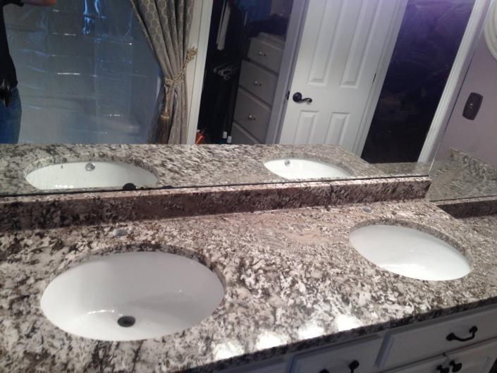 double bathroom sinks custom counters